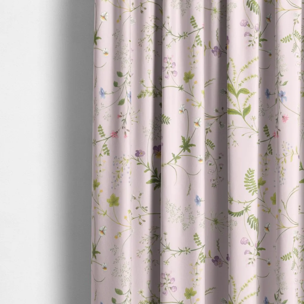Arvidssons textil Gardintyger Mönstrade|Arvidssons Textil|Blomsteryra rosa blommigt tyg