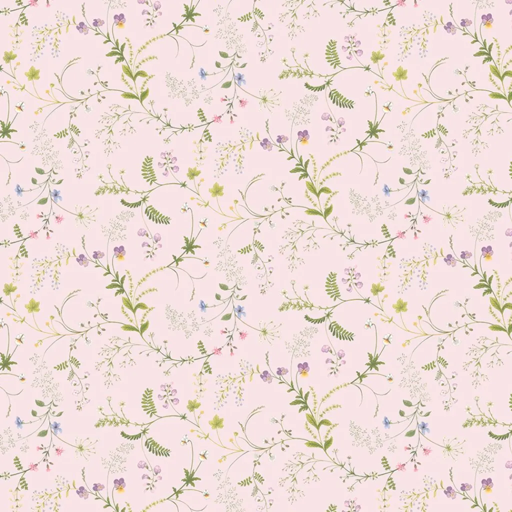 Arvidssons textil Gardintyger Mönstrade|Arvidssons Textil|Blomsteryra rosa blommigt tyg