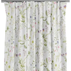 Arvidssons textil Gardiner Mönstrade|Blomsteryra vit gardiner