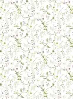 Arvidssons textil Mönstrade Kuddfodral|Blomsteryra vit kuddfodral