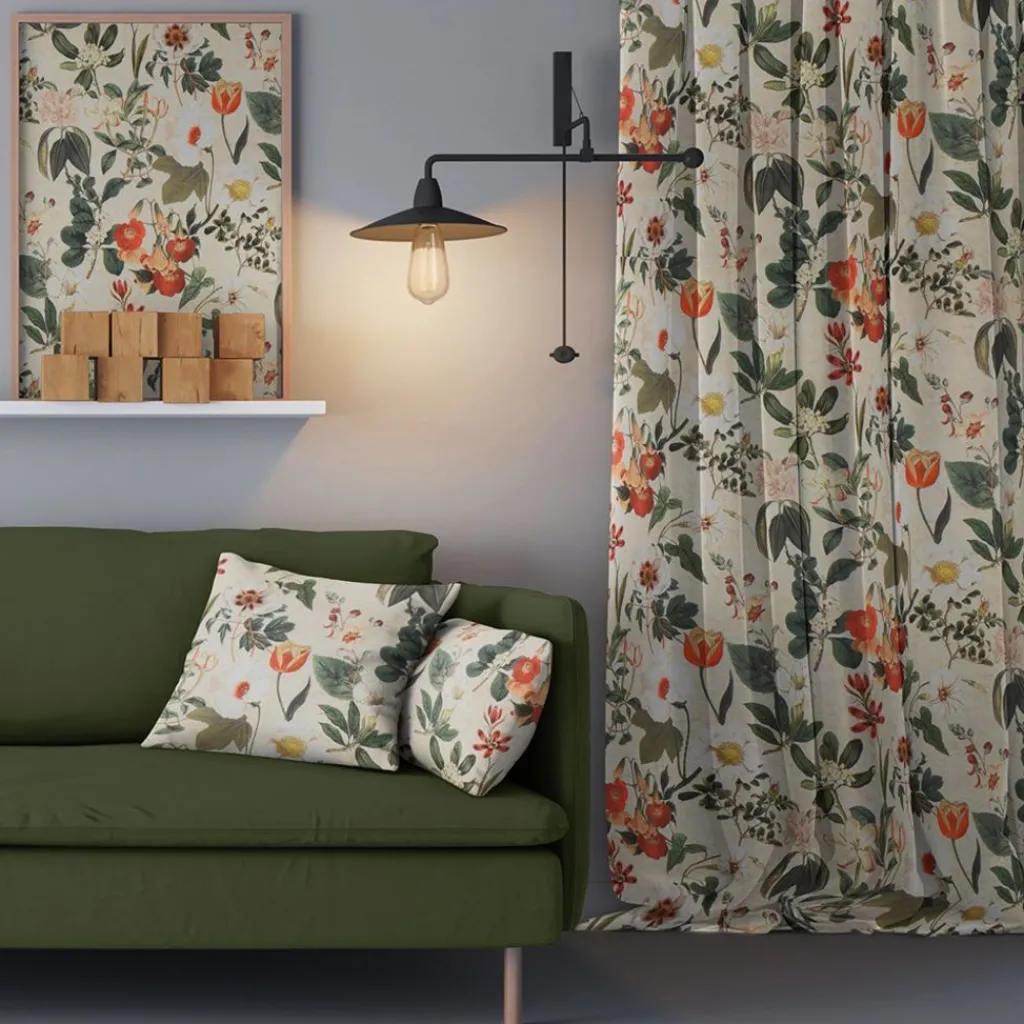Nordisk Textil Gardiner Mönstrade|Botany creme gardiner