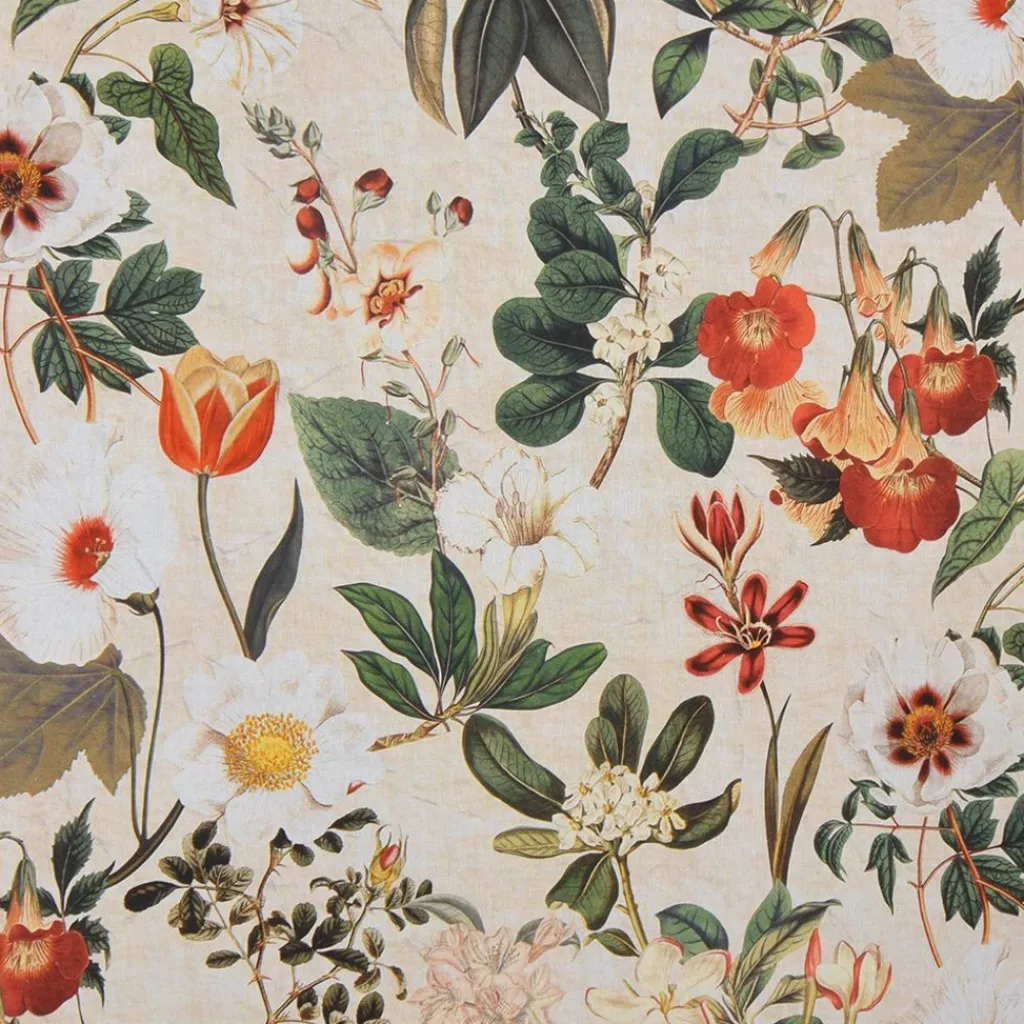 Nordisk Textil Gardintyger Mönstrade|Botany creme tyg