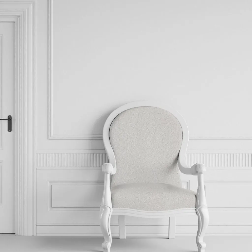 Enfärgade Möbeltyger|Boucle Deluxe offwhite möbeltyg
