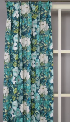 Nordisk Textil Gardiner Mönstrade|Capucine blå gardiner