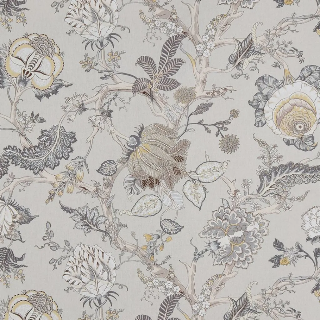 Nordisk Textil Gardintyger Mönstrade|Ceylan beige-gul tyg