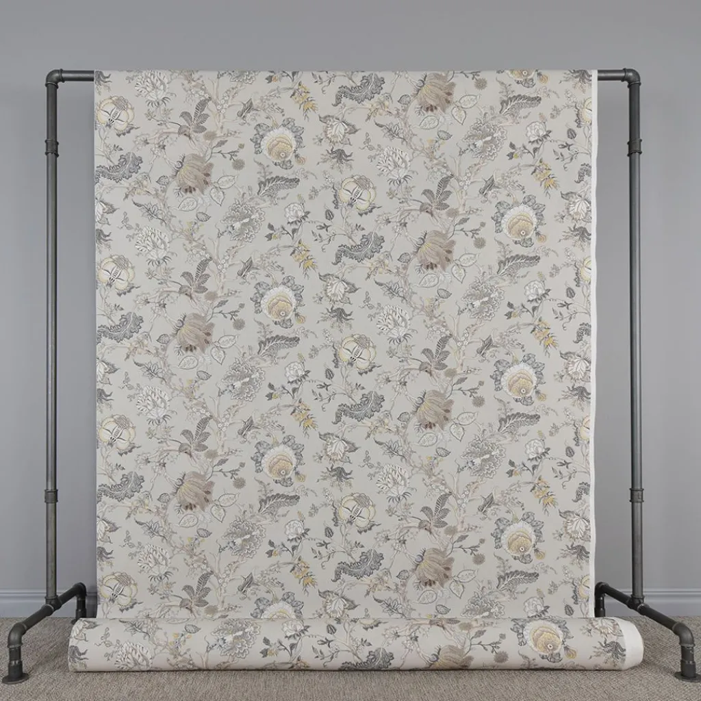 Nordisk Textil Gardintyger Mönstrade|Ceylan beige-gul tyg
