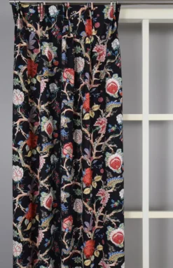 Nordisk Textil Gardiner Mönstrade|Ceylan svart gardiner