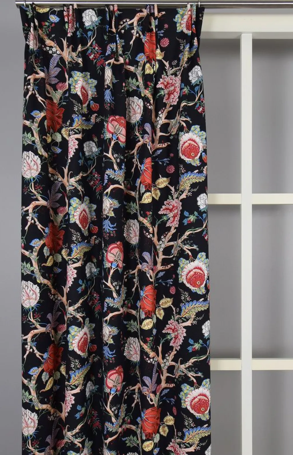 Nordisk Textil Gardiner Mönstrade|Ceylan svart gardiner