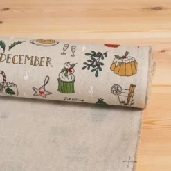 Gardintyger Mönstrade|Jultyger|Christmas doodle tyg