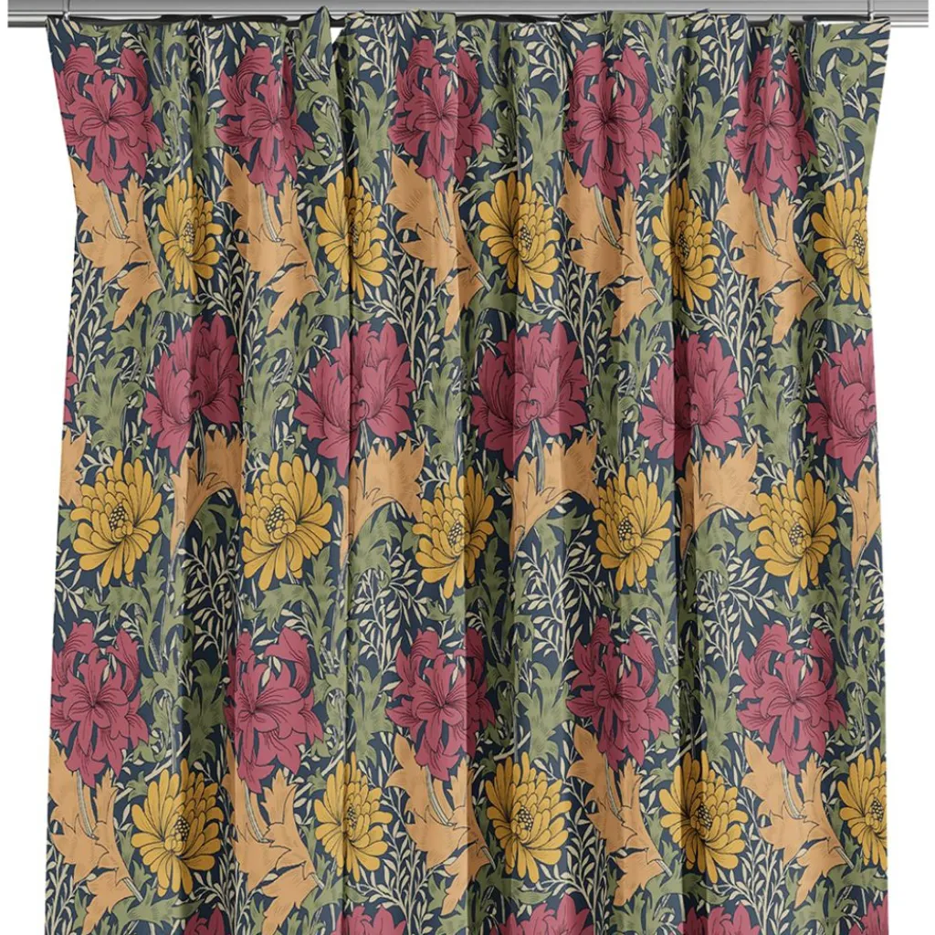 Nordisk Textil Gardiner Mönstrade|Chrysanthemum Bloom gardiner