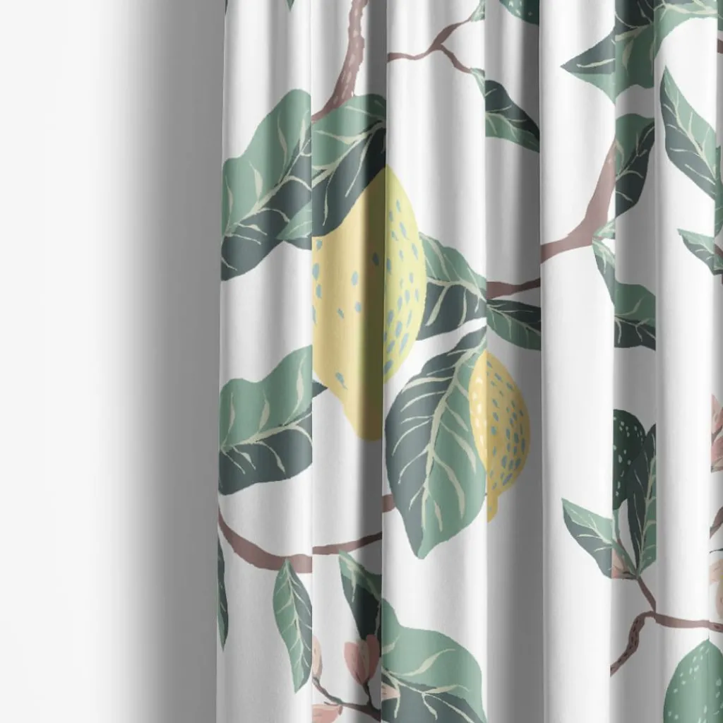 Arvidssons textil Gardiner Mönstrade|Citron grön gardiner