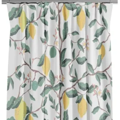 Arvidssons textil Gardiner Mönstrade|Citron grön gardiner