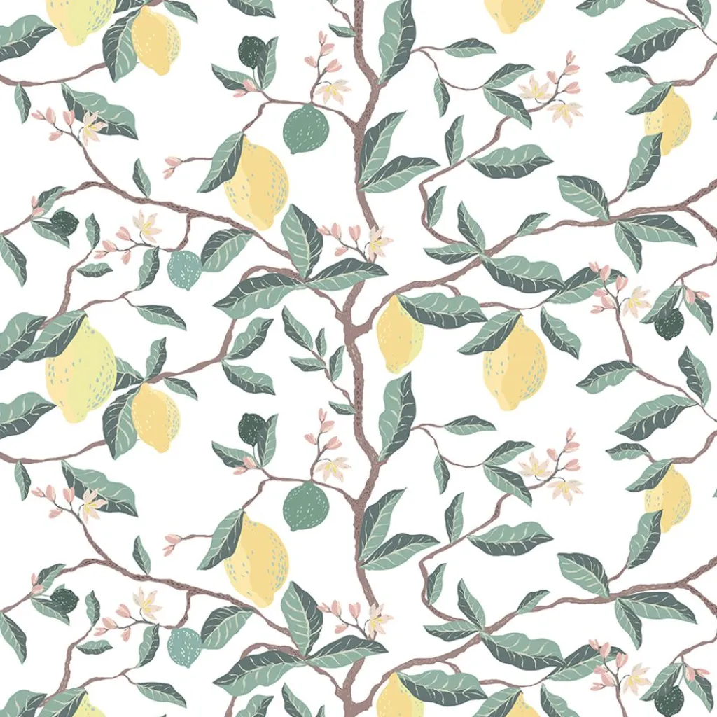 Arvidssons textil Gardintyger Mönstrade|Arvidssons Textil|Citron grön tyg