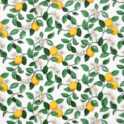 Arvidssons textil Arvidssons Textil|Textilvaxduk|Citronlycka vit textilvaxduk med citroner