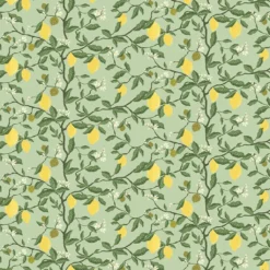 Arvidssons textil Gardintyger Mönstrade|Arvidssons Textil|Citronträd grön - tyg med citroner