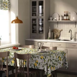 Arvidssons textil Bordsduk|Citronträd gul bordsduk
