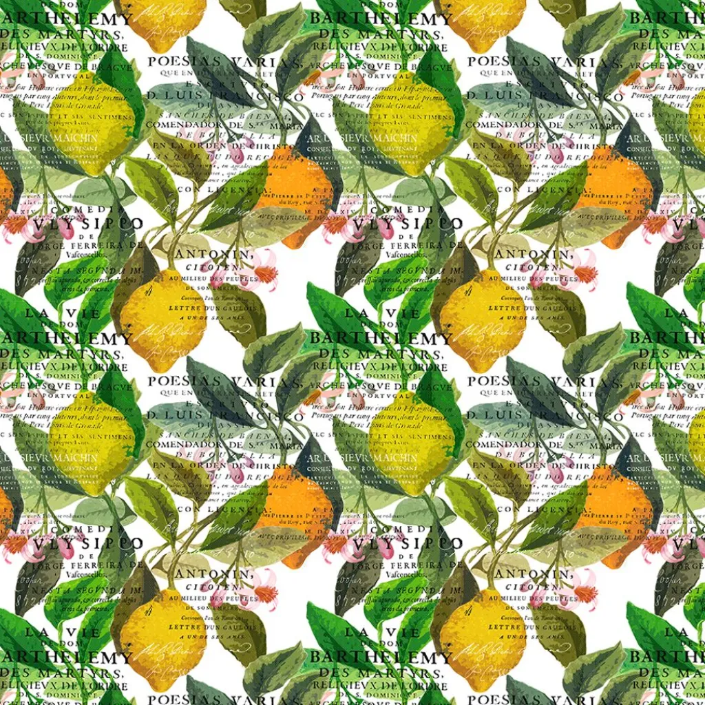 Arvidssons textil Gardintyger Mönstrade|Arvidssons Textil|Citrus offwhite tyg – Ljus elegans med citrusdetaljer