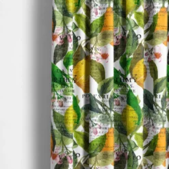 Arvidssons textil Gardintyger Mönstrade|Arvidssons Textil|Citrus offwhite tyg – Ljus elegans med citrusdetaljer