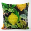 Arvidssons textil Mönstrade Kuddfodral|Citrus svart kuddfodral