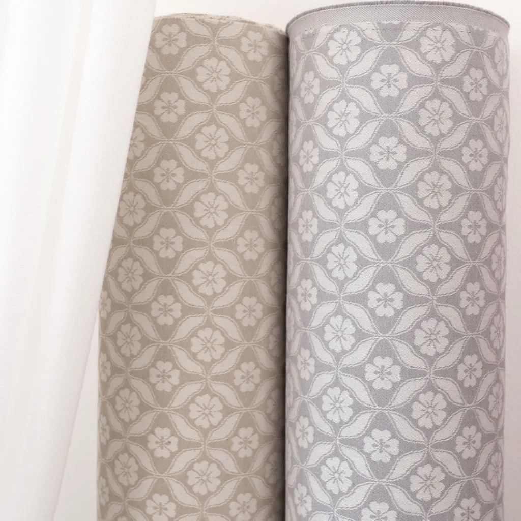 Mönstrade Möbeltyger|Bolster|Clover beige tyg