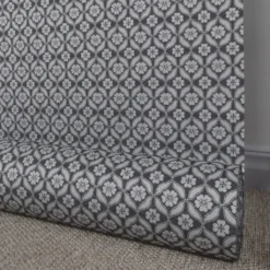 Mönstrade Möbeltyger|Bolster|Clover svart tyg