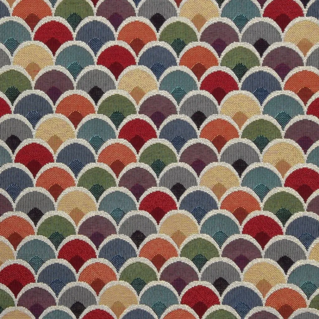 Mönstrade Möbeltyger|Colourful waves möbeltyg
