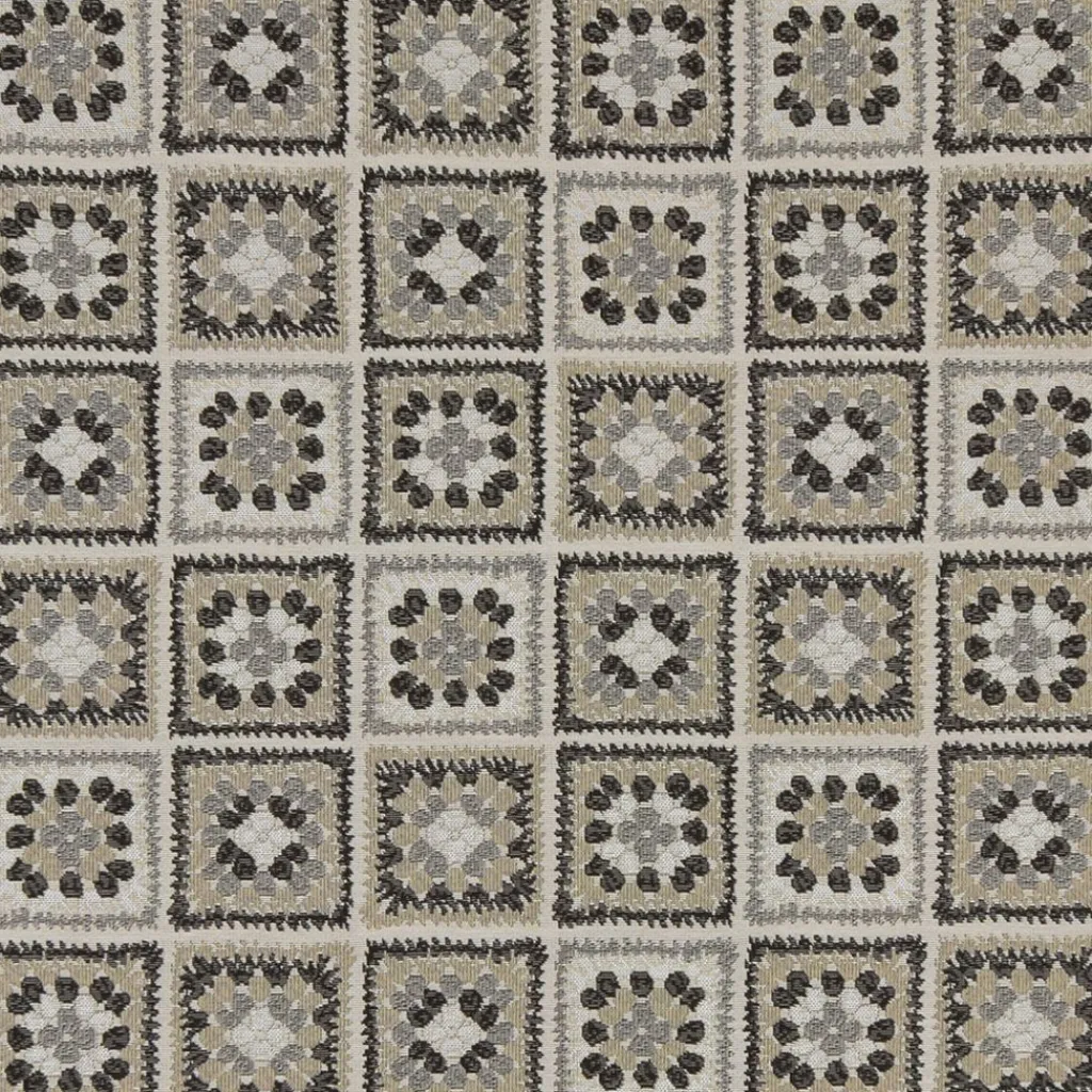 Arvidssons textil Rutiga Möbeltyger|Mönstrade Möbeltyger|Cristina beige mormorsruta möbeltyg