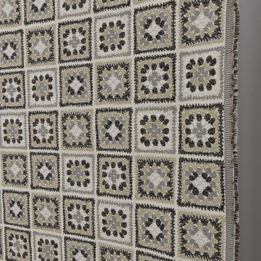 Arvidssons textil Rutiga Möbeltyger|Mönstrade Möbeltyger|Cristina beige mormorsruta möbeltyg