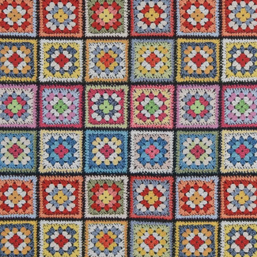 Arvidssons textil Rutiga Möbeltyger|Mönstrade Möbeltyger|Cristina multi mormorsruta möbeltyg