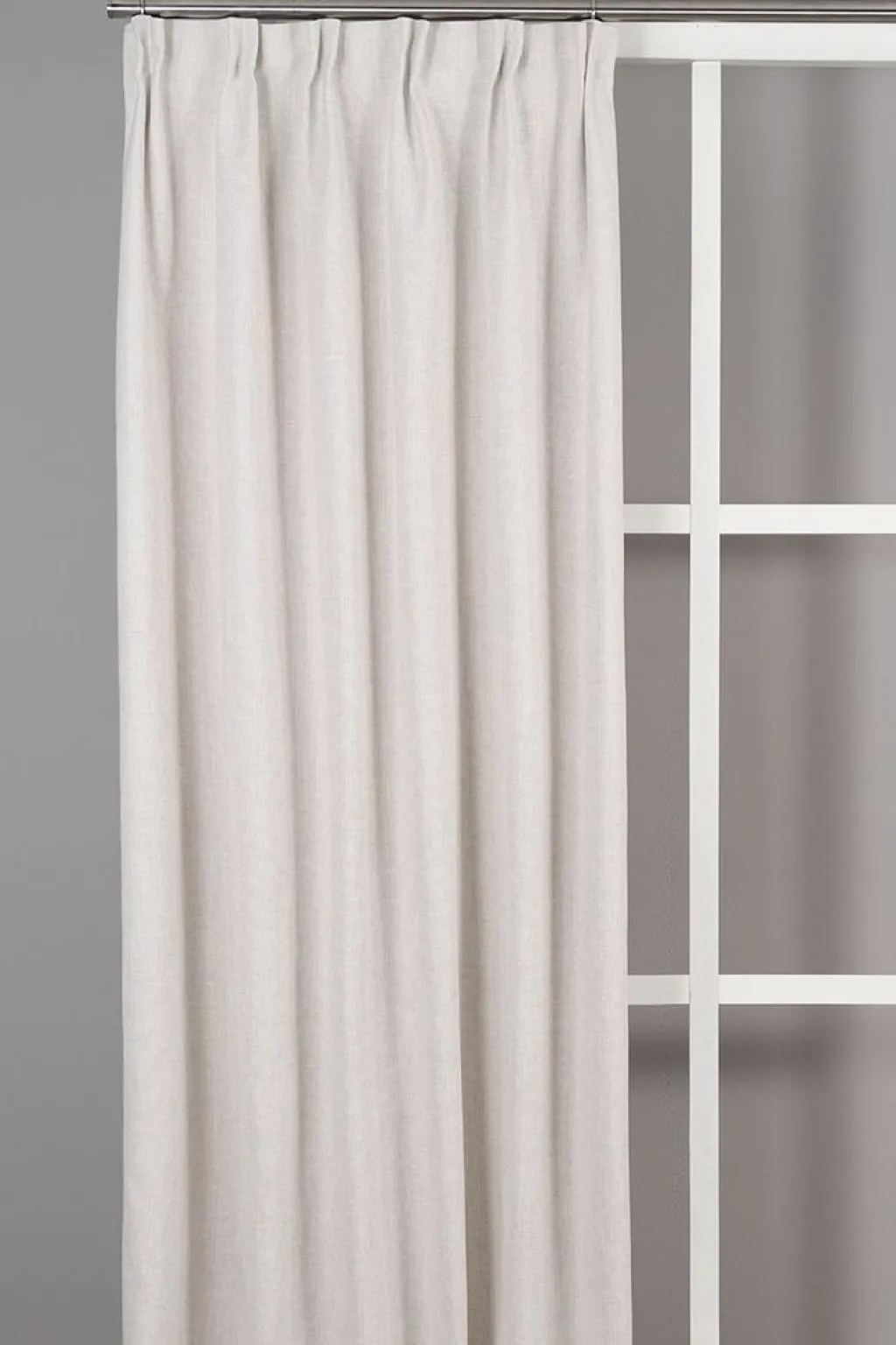 Mörkläggningsgardiner|Gardiner Enfärgade|Cru offwhite mörkläggningsgardin dubbel bredd 1-pack
