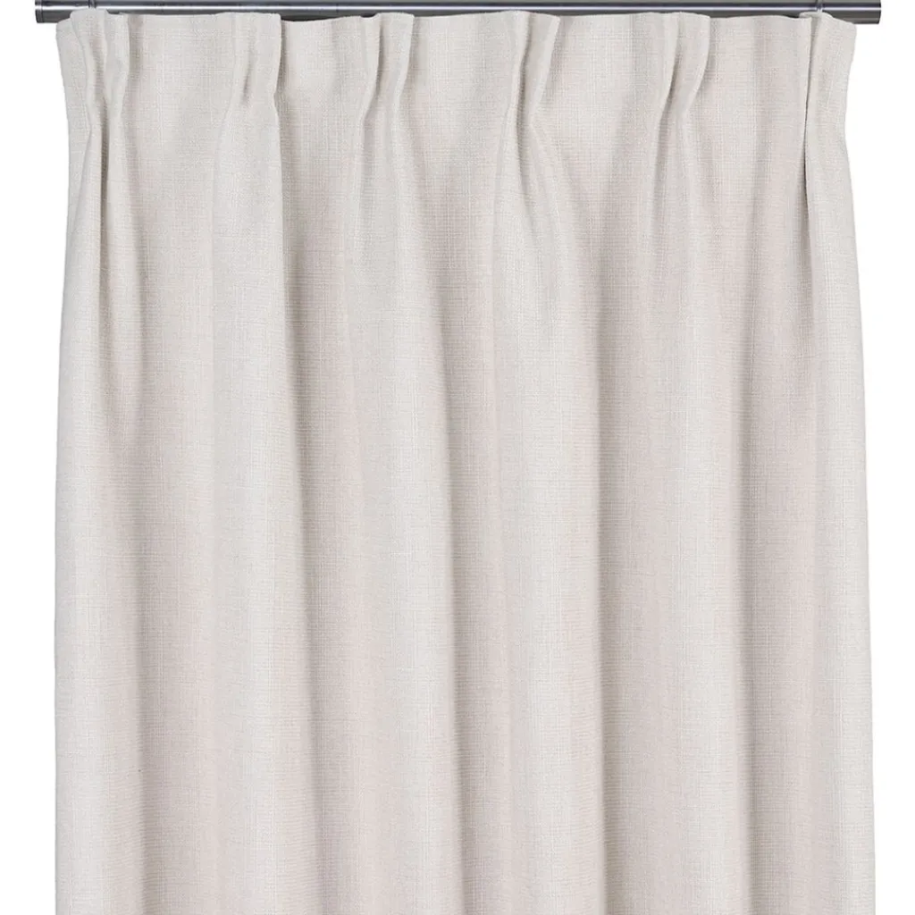 Mörkläggningsgardiner|Gardiner Enfärgade|Cru offwhite mörkläggningsgardin dubbel bredd 1-pack