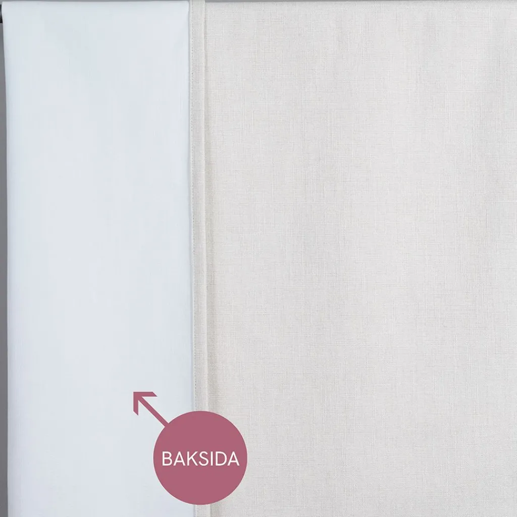 Mörkläggningsgardiner|Gardiner Enfärgade|Cru offwhite mörkläggningsgardin dubbel bredd 1-pack