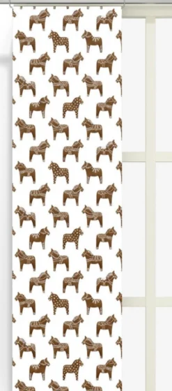 Arvidssons textil Panelgardiner|Rea Gardiner|Dalapeppisar vit panelgardiner