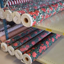 Nordisk Textil Gardintyger Mönstrade|Jultyger|Dalaros svart tyg