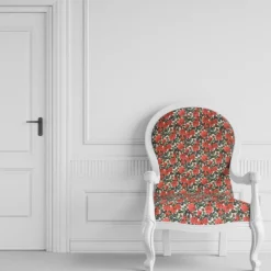 Nordisk Textil Gardintyger Mönstrade|Jultyger|Dalaros vit tyg