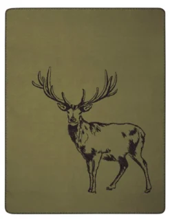 Biederlack Bomullsfiltar|Deer grön filt
