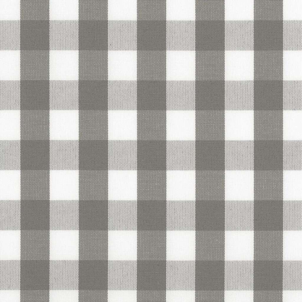 Nordisk Textil Rutiga Möbeltyger|Rutor & Ränder|Dewon ljusgrå-vit rutigt tyg