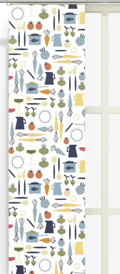 Arvidssons textil Panelgardiner|Dinner blå panelgardiner