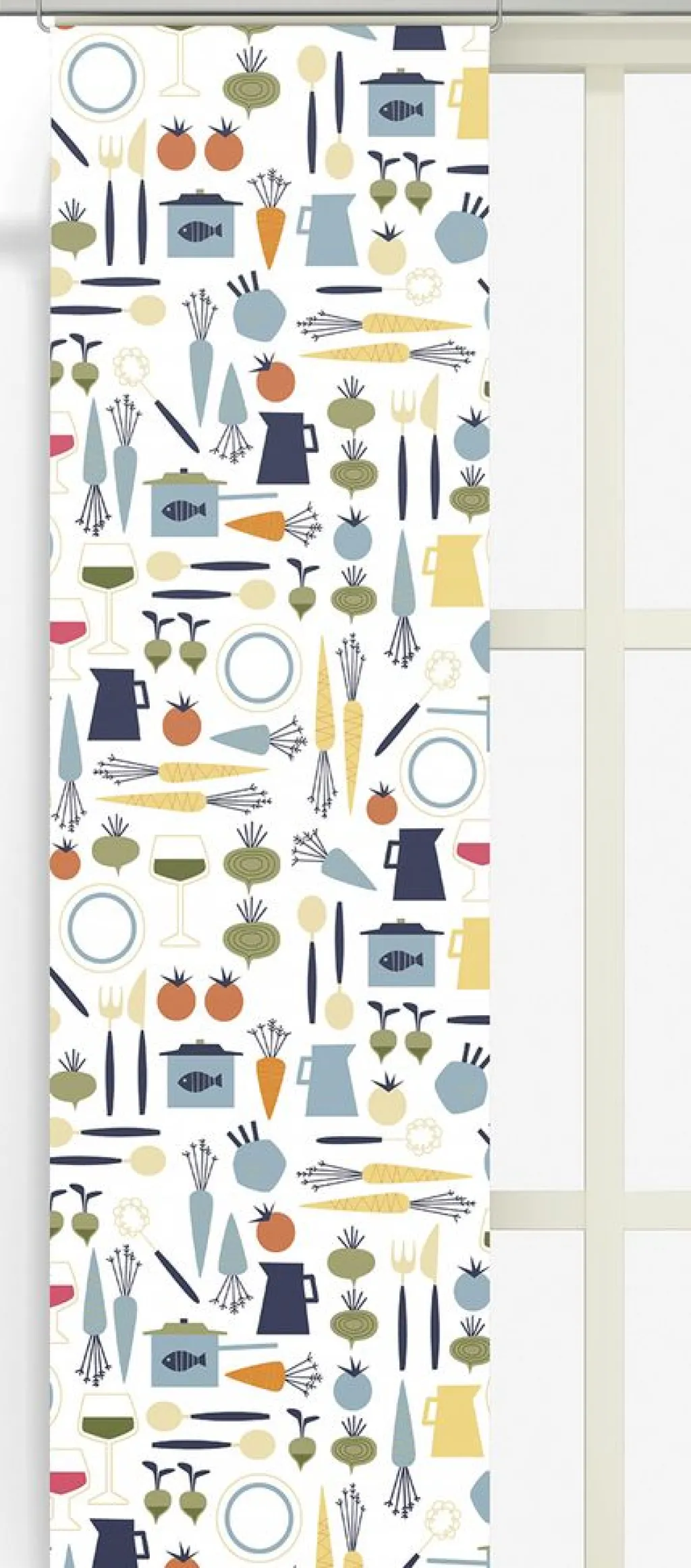 Arvidssons textil Panelgardiner|Dinner blå panelgardiner