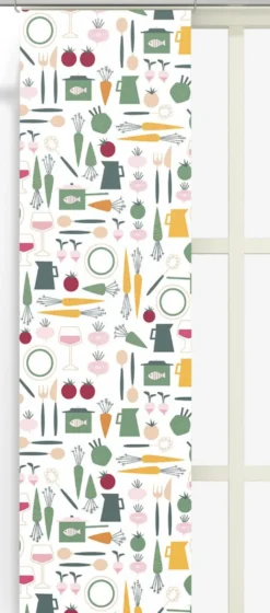 Arvidssons textil Panelgardiner|Dinner grön panelgardiner