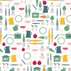 Arvidssons textil Tygkasse|Dinner grön tygkasse