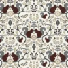 Arvidssons textil Gardintyger Mönstrade|Arvidssons Textil|Ekorrskogen brun tyg