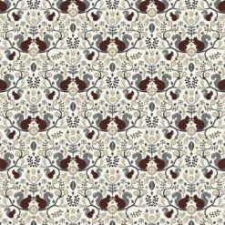 Arvidssons textil Gardintyger Mönstrade|Arvidssons Textil|Ekorrskogen brun tyg