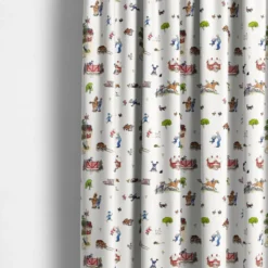 Barn Arvidssons textil Gardintyger Mönstrade|Barnmönster|Emil i Katthult offwhite tyg
