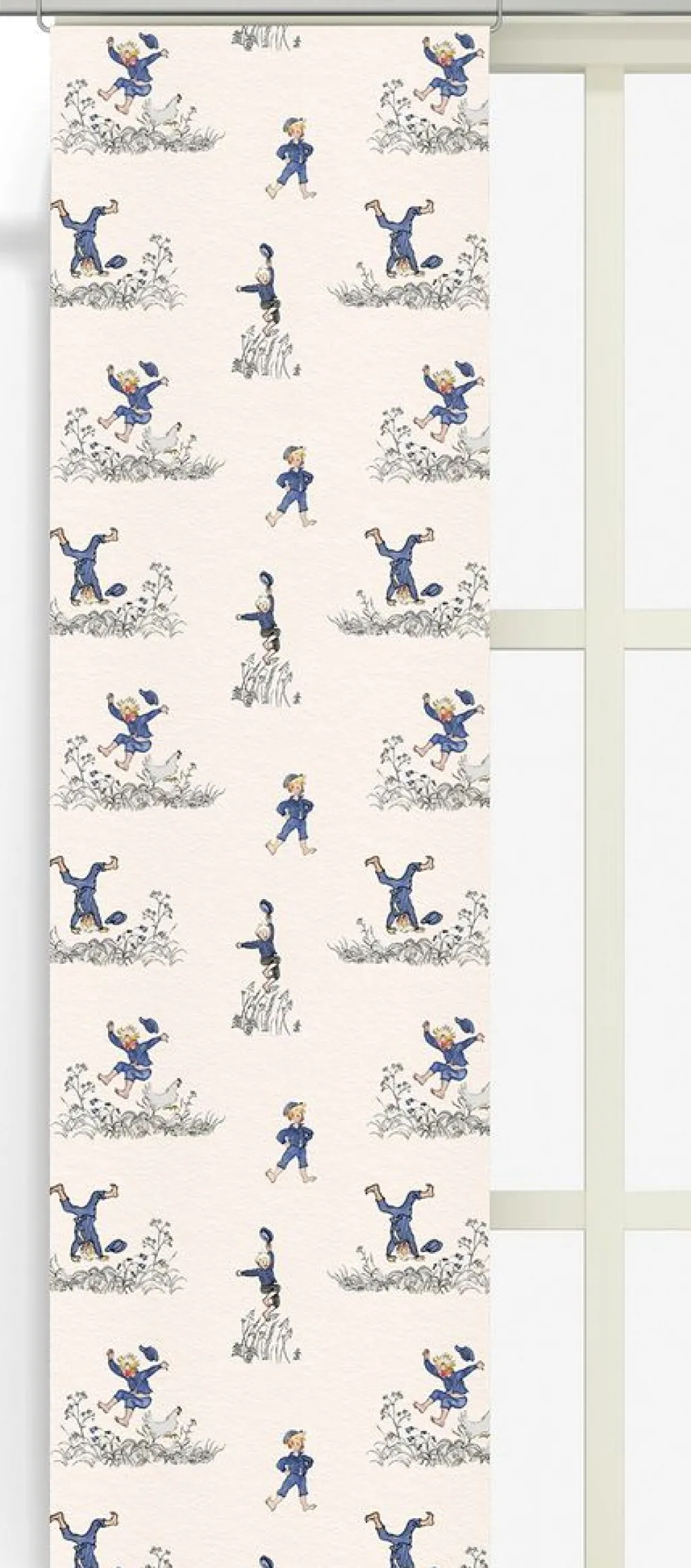 Arvidssons textil Panelgardiner|Emils Glädjeskutt beige panelgardiner