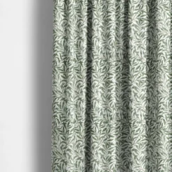 Nordisk Textil Gardiner Mönstrade|Ester allmogegrön gardiner med tidlöst bladmönster