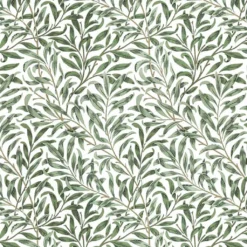 Nordisk Textil Arts & Crafts Tyger|Gardintyger Mönstrade|Ester allmogegrön tyg – klassiskt bladmönster i allmogegrönt