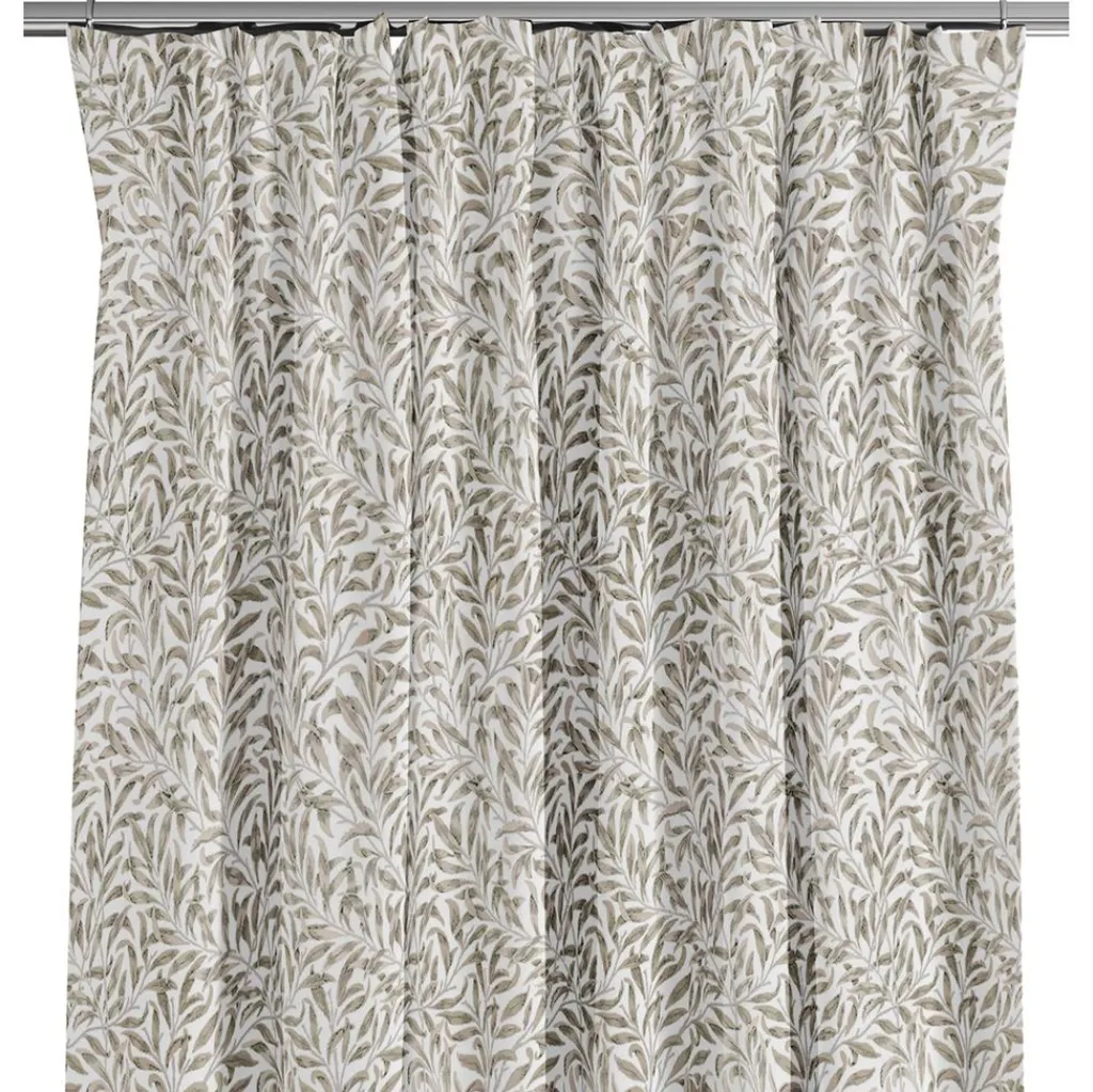 Nordisk Textil Gardiner Mönstrade|Ester beige gardiner med tidlöst bladmönster