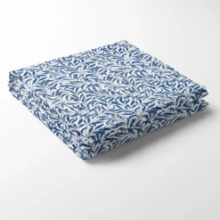 Nordisk Textil Bordsduk|Ester blå bordsduk med tidlöst bladmönster