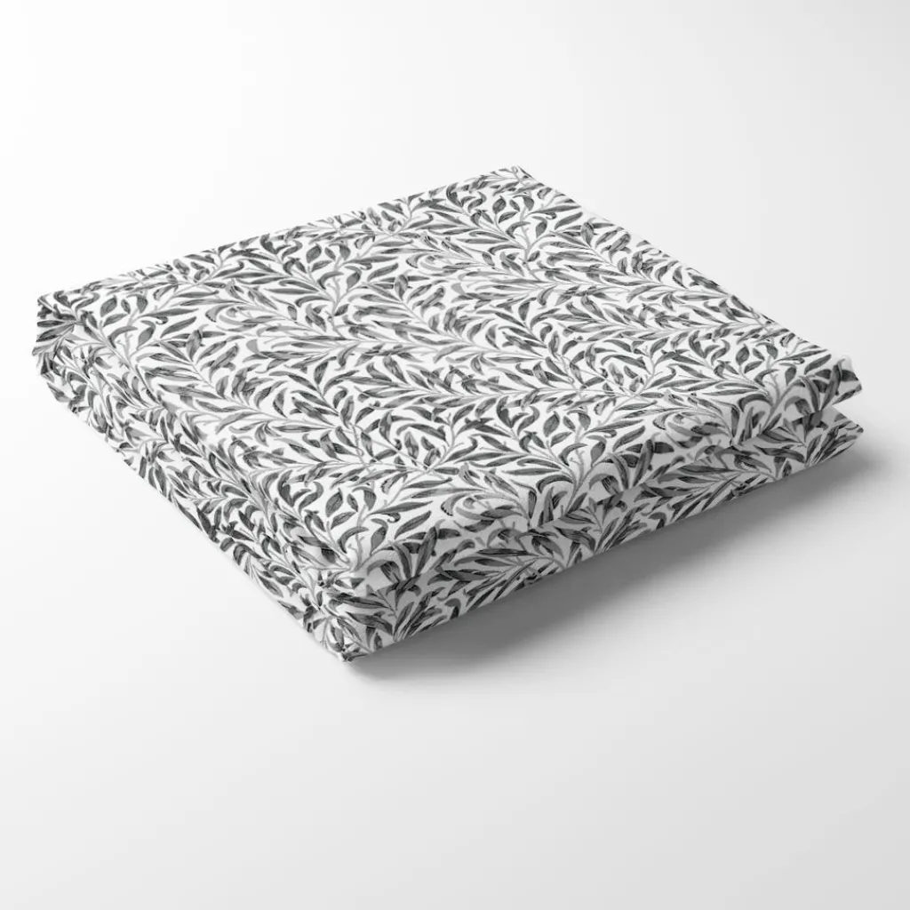 Nordisk Textil Bordsduk|Ester grå bordsduk med tidlöst bladmönster